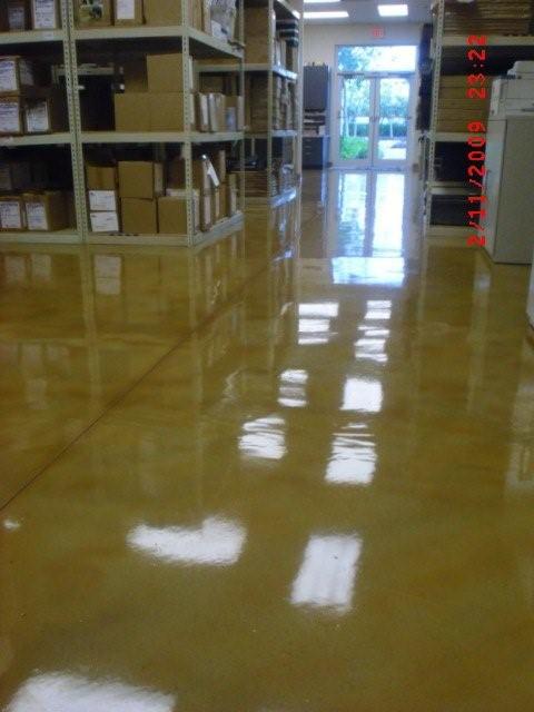 A glossy floor