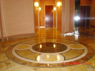 A glossy hotel floor