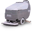 Gray floor scrubber machine
